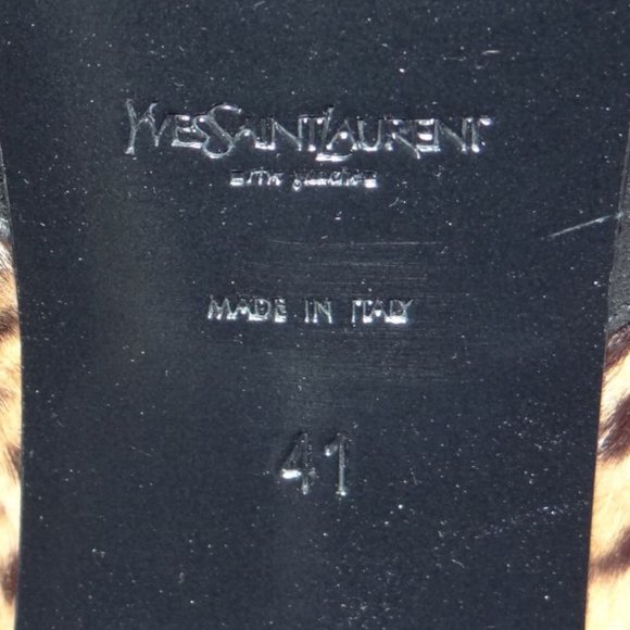 Saint Laurent Leopard Print Ankle Boots - Picture 6 of 7